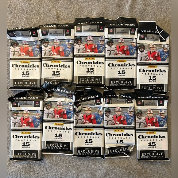 2022 Panini Chronicles Football Jumbo packs bundle of 10